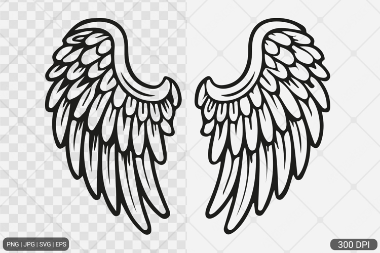 Angel Wings SVG PNG Design