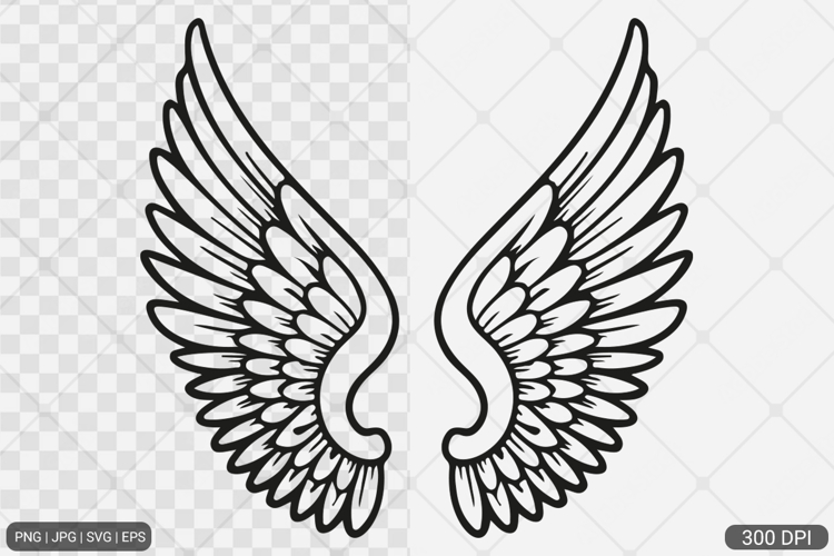 Angel Wings SVG PNG Design