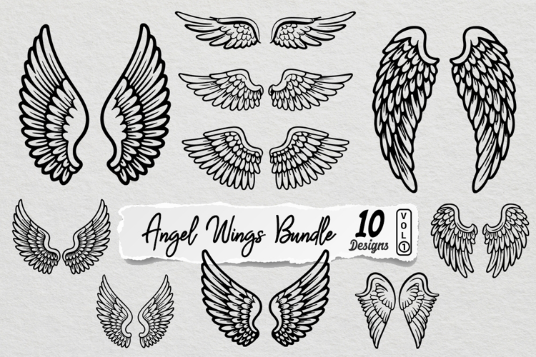 Angel Wings SVG PNG Design Bundle