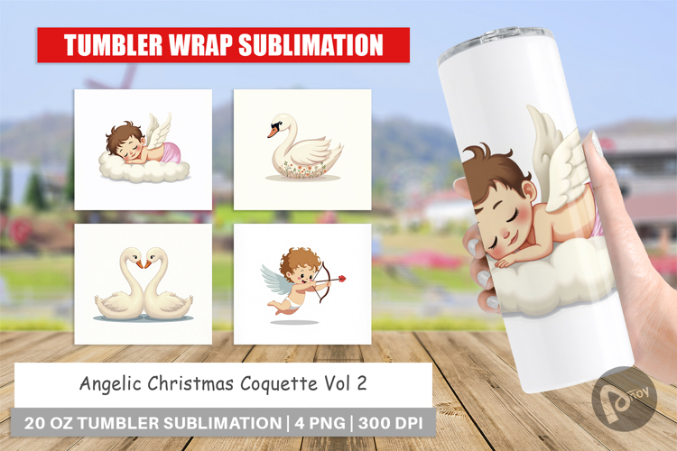 Angelic Christmas Coquette Tumbler