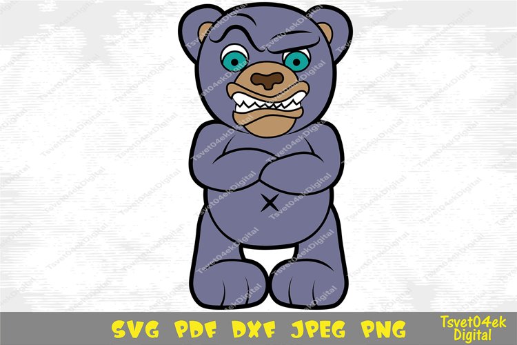 Strict teddy bear with crossed arms on his chest (1647237)