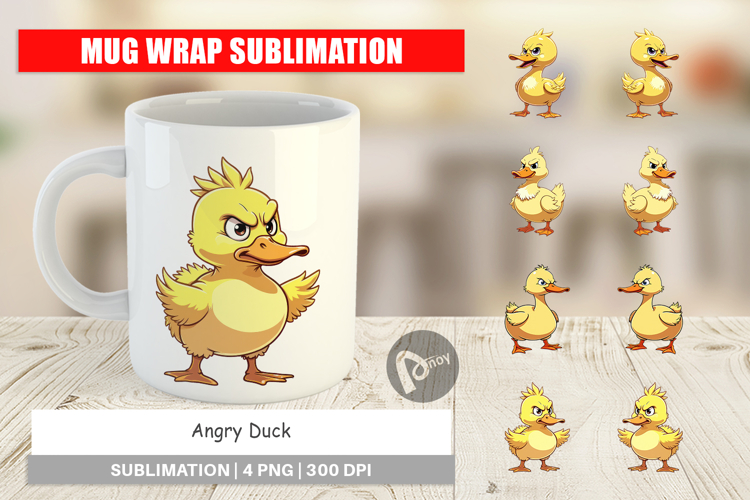 Mug Wrap Angry Duck
