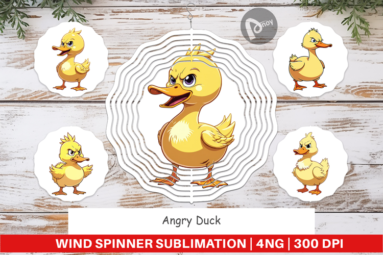 Wind Spinner Angry Duck