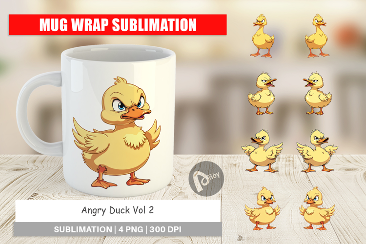 Mug Wrap Angry Duck