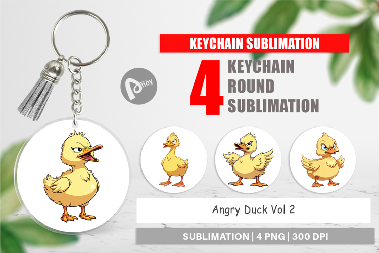 Keychain Angry Duck