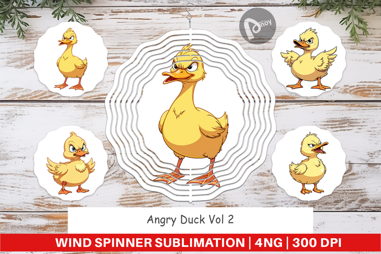 Wind Spinner Angry Duck