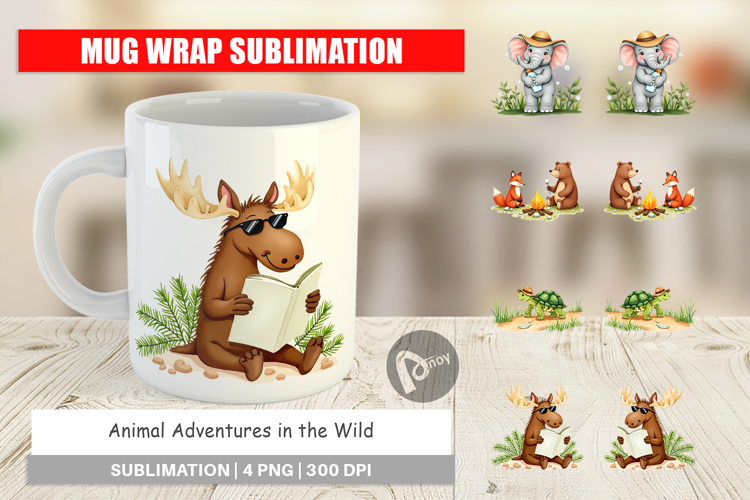 Mug Wrap Wild Animal Adventures