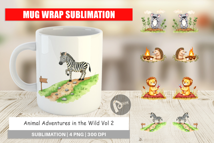 Mug Wrap Wild Animal Adventures