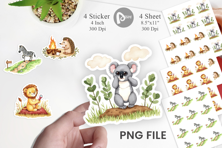 Wild Animal Adventure Sticker