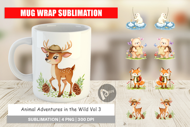 Mug Wrap Wild Animal Adventures