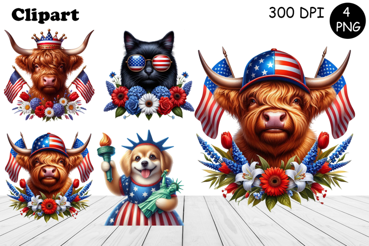 American Flag Clipart Image 15
