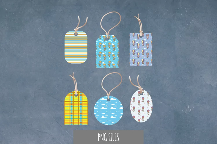 Animal and Hot Air Balloon Tags
