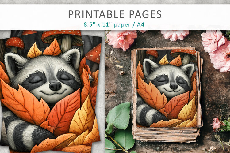 Forest Animal Journal, Autumn Scrapbook Paper example image 1