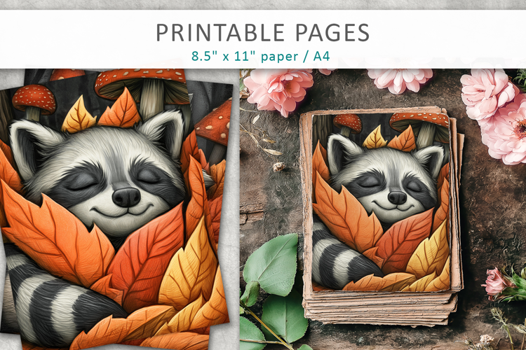 Forest Animal Journal, Autumn Scrapbook Paper