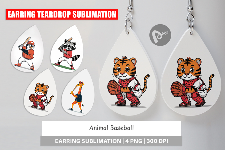 Earring Baseball Animal