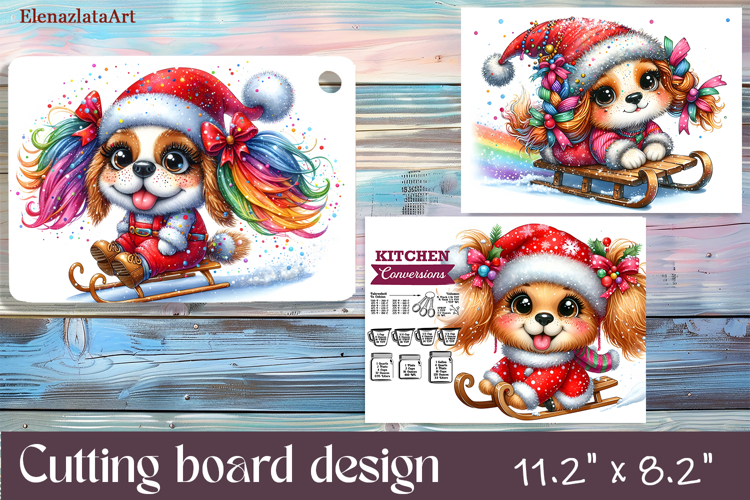 Cute animal Cutting Board Designs, mery christmas
