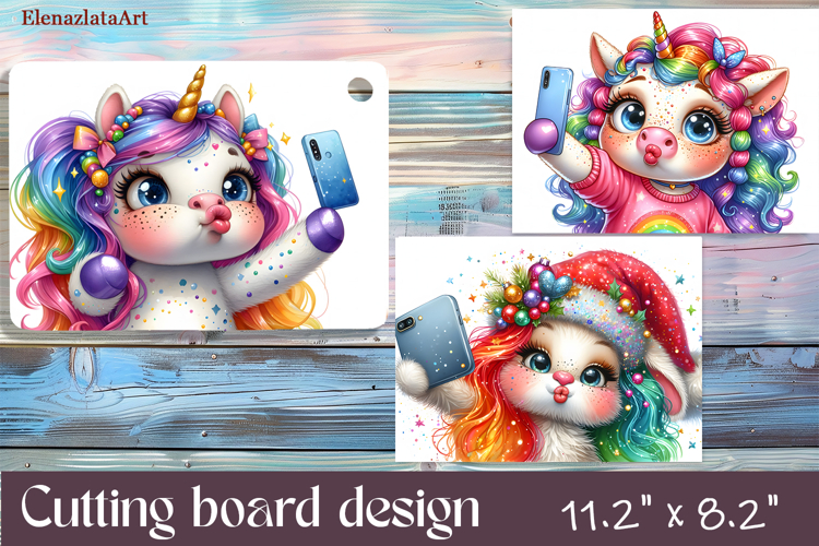 Cute animal Cutting Board Designs, mery christmas