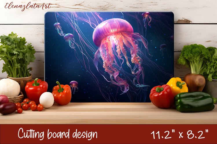 Cute JELLYFISH cutting board sublimation, sea