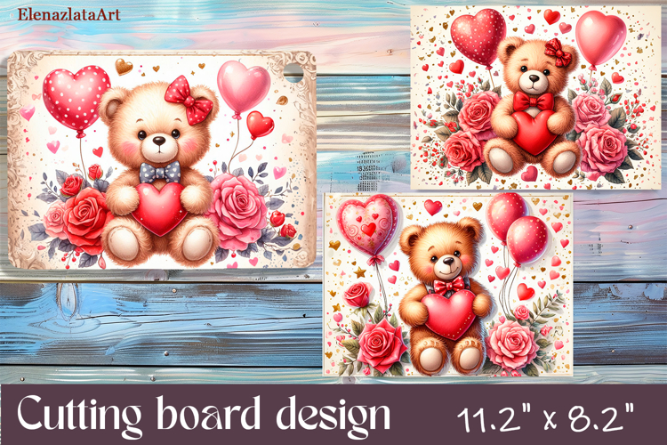 Valentine Day Cutting Board Sublimation Cutting board