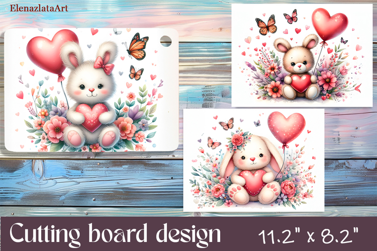 Valentine Day Cutting Board Sublimation Cutting board