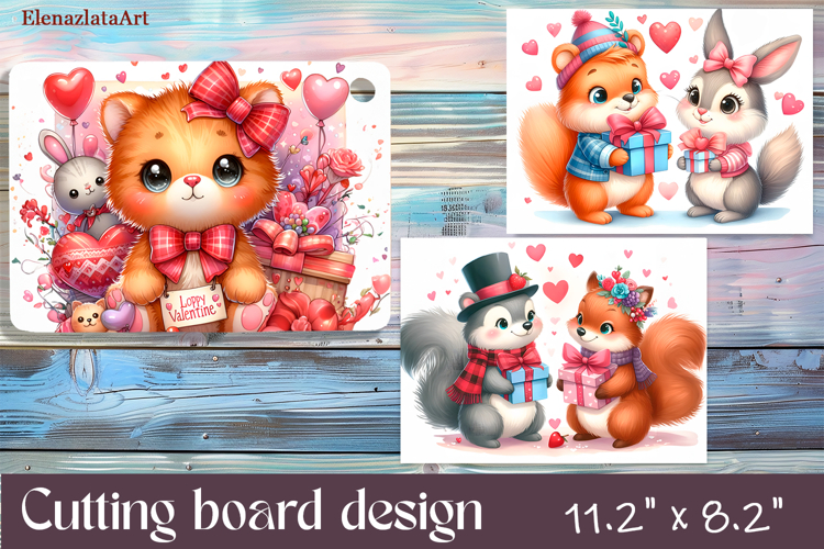 Valentine Day Cutting Board Sublimation Cutting board