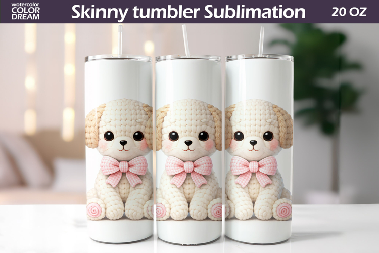 Cute Puppy Tumbler Design | Dog Sublimation