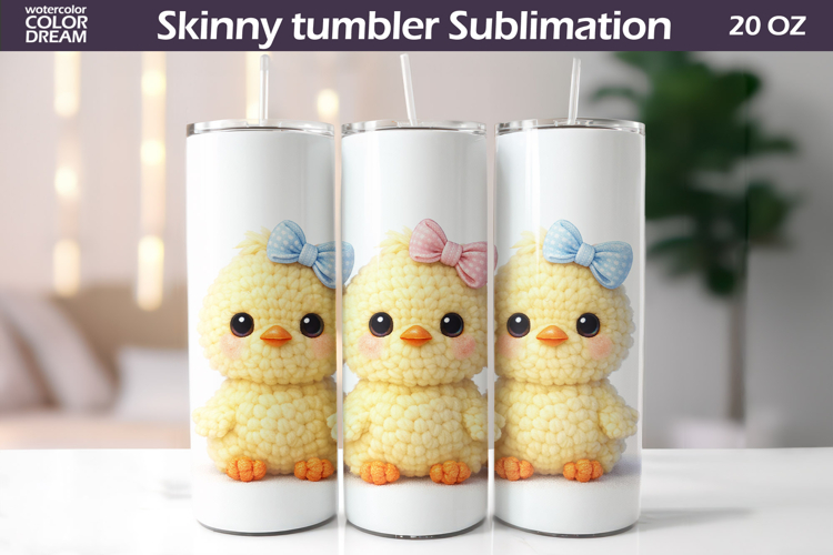 Cute Chick Tumbler Design | Easter Sublimation