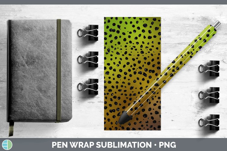 Animal Brown Cheetah Print Pen Wrap Sublimation Pen Designs