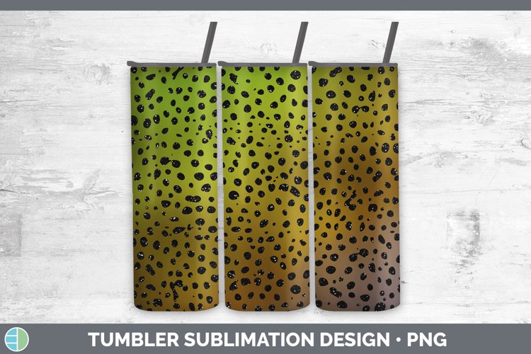 Animal Brown Cheetah Print Tumbler Sublimation 20 oz Skinny