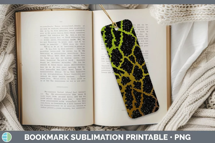 Animal Brown Giraffe Print Bookmark Sublimation Printable De