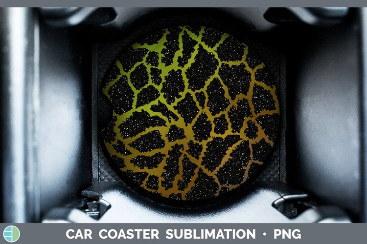 Animal Brown Giraffe Print Car Coaster Sublimation Designs