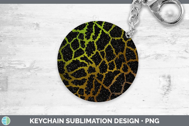 Animal Brown Giraffe Print Keychain Sublimation Keyring Desi