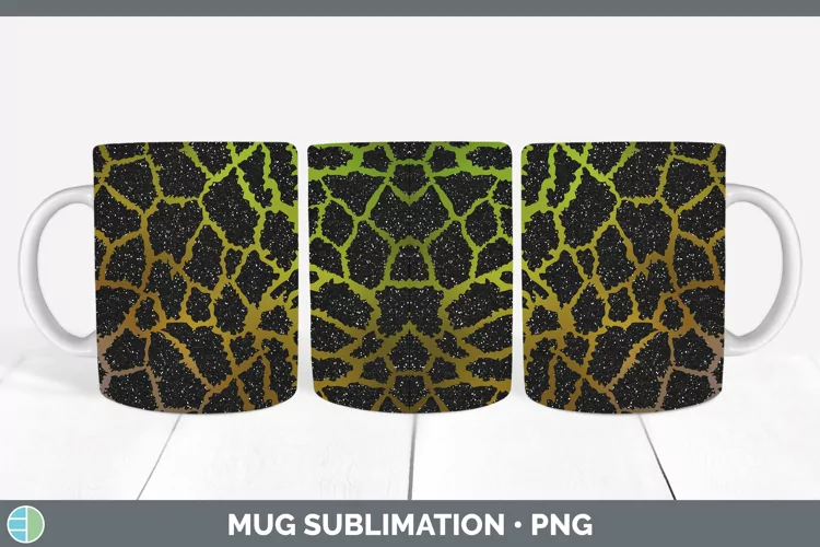 Animal Brown Giraffe Print Mug Wrap Sublimation Coffee Cup D