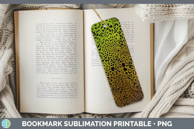 Animal Brown Jaguar Print Bookmark Sublimation Printable Des