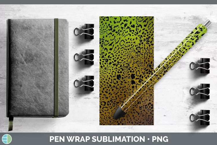 Animal Brown Jaguar Print Pen Wrap Sublimation Pen Designs