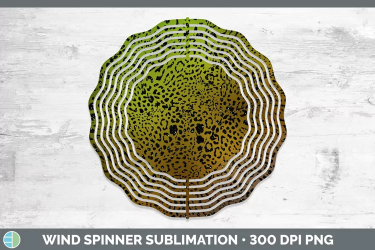 Animal Brown Jaguar Print Wind Spinner Sublimation Spinner D