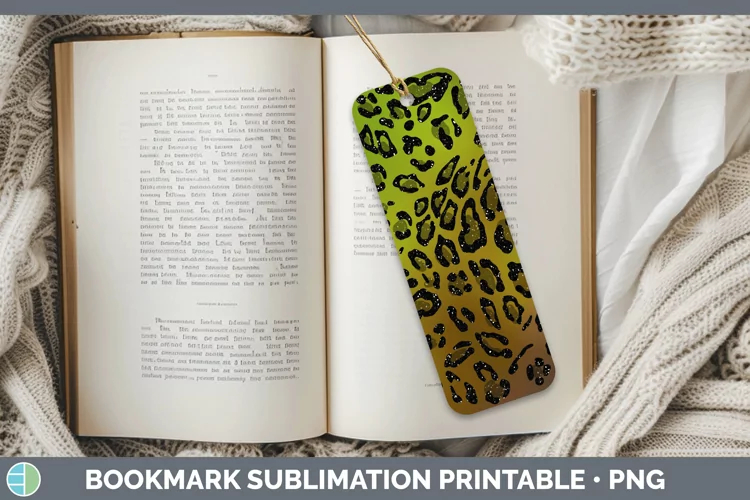 Animal Brown Leopard Print Bookmark Sublimation Printable De