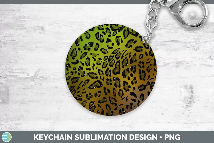 Animal Brown Leopard Print Keychain Sublimation Keyring Desi