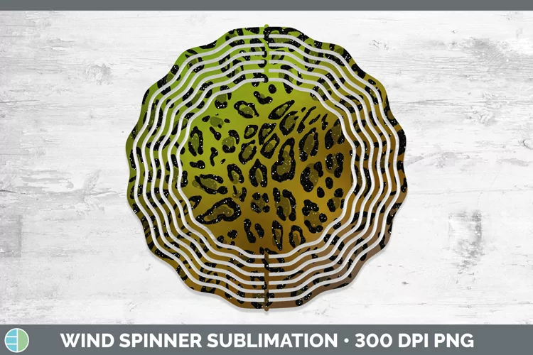 Animal Brown Leopard Print Wind Spinner Sublimation Spinner
