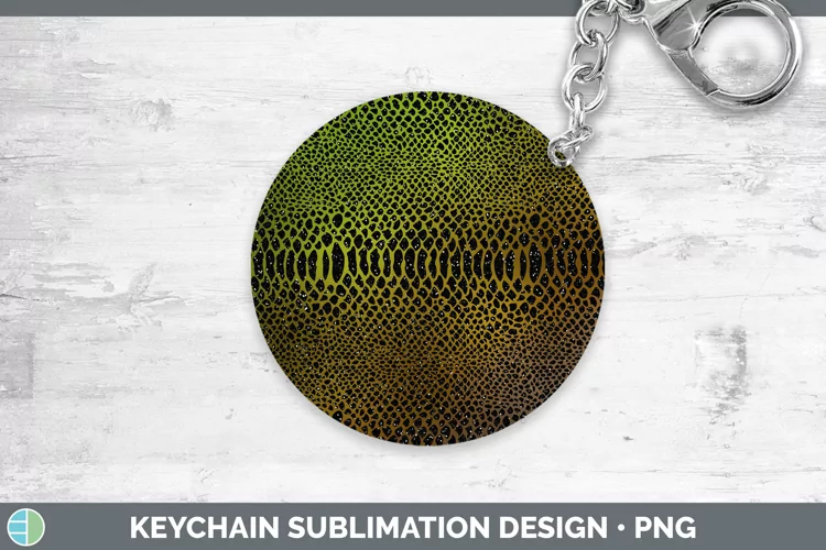 Animal Brown Snake Print Keychain Sublimation Keyring Design