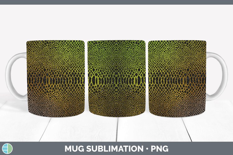 Animal Brown Snake Print Mug Wrap Sublimation Coffee Cup Des