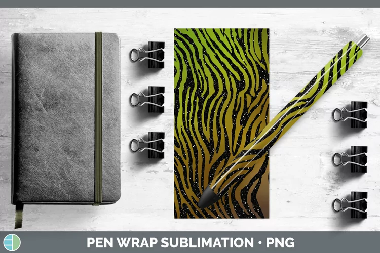 Animal Brown Zebra Print Pen Wrap Sublimation Pen Designs