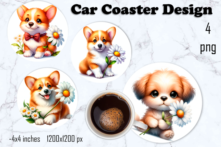 Cute Dog Coaster, Cute Dog Coasters Sublimation