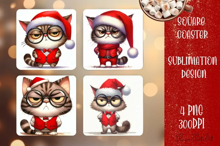 Sarcastik animal Coaster Design. Winter Coaster Sublimation