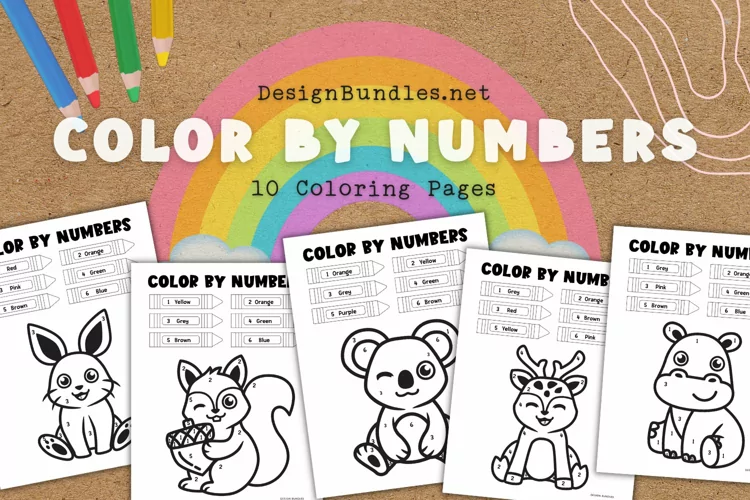 Adorable Animals Color by Numbers Educational Activity