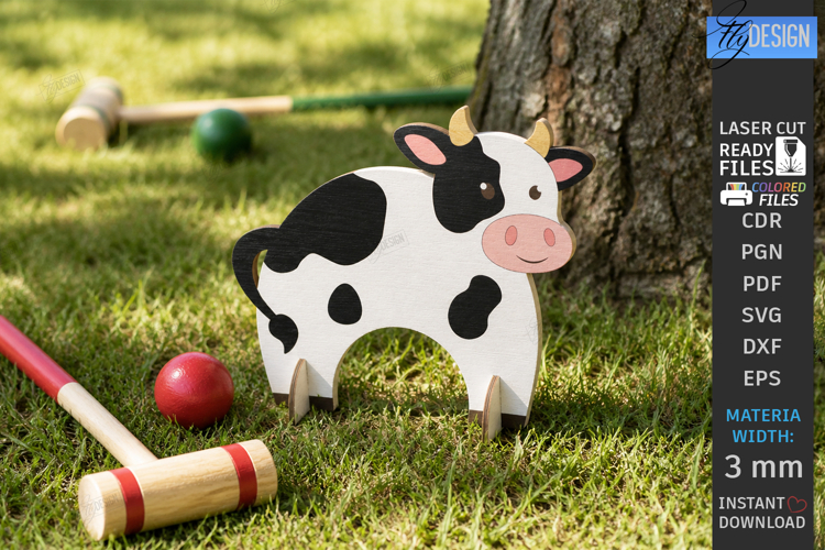 Cow Croquet Gates Laser Cut | Kids Laser | Outdoor Games SVG