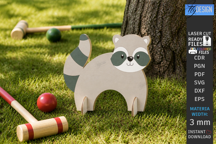 Raccoon Croquet Gates Laser Cut | Kids Laser | Outdoor Games