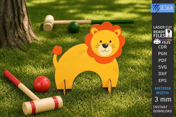 Lion Croquet Gates Laser Cut | Kids Laser | Outdoor Games