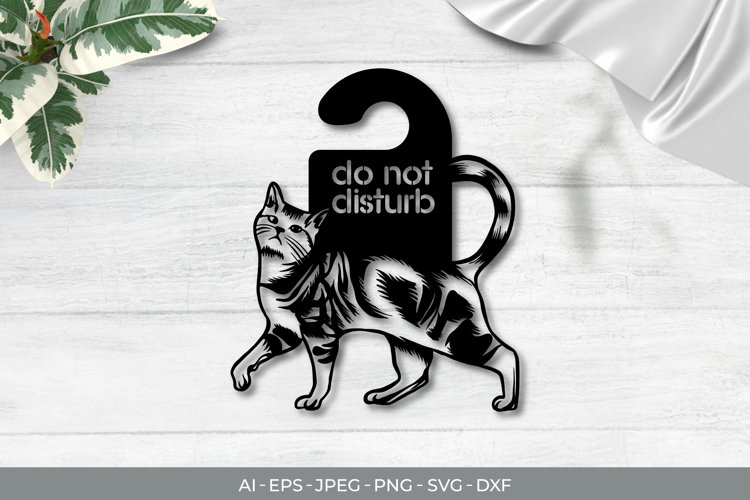 Cat Door Tag - Do Not Disturb SVG File