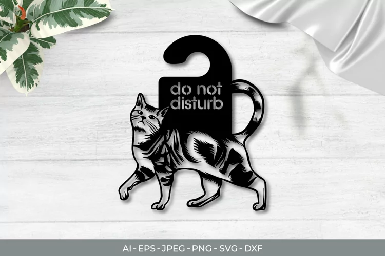 Cat Door Tag - Do Not Disturb SVG File